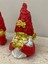 Dekoratif 18X10 cm 3'lü Cüce Noel Baba Biblo Set Kırmızı İnci Gold Renkli Ev Dekorasyon Yılbaşı Christmas Yeni Yıl Heykel 6