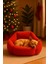 Yıkanabilir, Peluş, 45 Cm, Kedi ve Köpek Yatağı Yumuşak Dokulu (Yılbaşı Kırmızısı) 4
