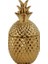Şık Altın Ananas Dekoratif Mum 7X7X13, Evinizde Zarafet ve Sıcaklık Sağlar 1