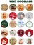 20 Adet 4 cm Yılbaşı Temalı Yapışkanlı Sticker Hediye Paketi Etiketi 8