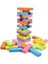 Renkli Büyük Boy Doğal Ahşap Denge Oyunu 54 Parça Eğlenceli Kule Oyunu 3