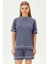 Şerit Detaylı Regular Örme Tişört 4