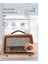 Taşınabilir Ahşap Retro Radyo Kablosuz Bluetooth Hoparlörler Hif Stereo Am/fm Radyo Oynatıcı USB Tf Aux Mp3 Maun Renk (Yurt Dışından) 2