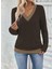 Yaman Market Kadın Uzun Kollu V Yakalı Yandan Düğmeli Yün Viskon Bluz 1