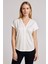 V Yaka Kısa Kollu Regular Örme Tişört 1