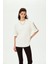Inci Işlemeli Düşük Kol Regular Örme Tişört 1