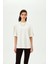 Inci Işlemeli Düşük Kol Regular Örme Tişört 2