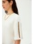 Inci Işlemeli Düşük Kol Regular Örme Tişört 4