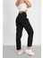 Siyah Mom Jeans Pantolon 4