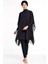 Siyah Pareo Tesettür Mayo Üzerine Tüllü 2022 Yeni Sezon 2