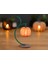 3D Baskı Askılı Bal Kabağı Tea Light Gece Lambası | Pilli LED Işık | 22 cm Alevsiz Fener Turuncu 3