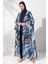 Kadın Mavi Desenli Kaftan Pareo 2C3T1N9M80 3