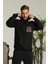 Erkek Oversize Üç Iplik Kapüşonlu Sweatshirt –sırt ve Ön Baskılı, Kanguru Cepli, Rahat Ka 1