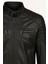 Erkek Gerçek Deri Regular Fit Fermuarlı Biker Detaylı Ceket 3