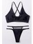 Kadın Siyah File Detaylı Özel Bikini Takımı 5