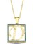 D Harfli Yeşil Taşlı 14 Ayar Altın Kaplama Kolye Hr4 1