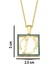 D Harfli Yeşil Taşlı 14 Ayar Altın Kaplama Kolye Hr4 3