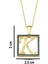 K Harfli Yeşil Taşlı 14 Ayar Altın Kaplama Kolye HR12 3