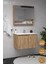 Napoli 80 cm Mdf Banyo Dolabı Seti Atlantik Çam 1