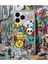 Oppo A15 ile Uyumlu Grafiti Doodle Tasarımlı Şeffaf Silikon Kılıf 2