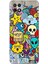 Oppo A15S ile Uyumlu Grafiti Doodle Tasarımlı Şeffaf Silikon Kılıf 1