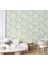 Yeşil Çiçeli Hafif Parlak Ucuz Duvar Kağıdı 53391 4