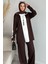 Tesettür Yarım Fermuarlı Renk Garnili Tunik Pantolon Ikili Takım P-00019751 2