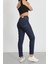 Lacivert Mom Jeans Pantolon 4