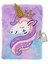 Peluş Tüylü Unicorn Defter 1 Adet Kilitli 1