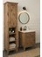 Banyo Dolabı Boy Dolabı-Ayaklı Tek Kapaklı-Doğal Ahşap Ladin Çam Rustik Ceviz-Boy Dolabı 3