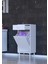 Asil 35 cm Kirli Çamaşır Sepetli Banyo Dolabı 1 Çekmeceli Mutfak Çok Amaçlı Dolap 35X88X32,5 cm 3