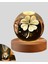 Yonca Figürlü Cam Küre USB Işıklı Ahşap Tabanlı Dekoratif Masa Lambası 5