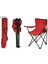 Rejisör Katlanır Kamp Sandalyesi Çantalı Piknik Plaj Balıkçı Kullanımı için Kırmızı 6