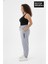 Kadın Büyük Beden Brooklyn Baskılı Paça Lastikli Jogger Ince Eşofman Altı SPR26BEAK951-2 1