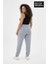 Kadın Büyük Beden Brooklyn Baskılı Paça Lastikli Jogger Ince Eşofman Altı SPR26BEAK951-2 2