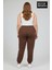 Kadın Büyük Beden Brooklyn Baskılı Paça Lastikli Jogger Ince Eşofman Altı SPR26BEAK951-2 3
