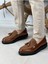 CH002 - Rst Loafer Verniciata Erkek Ayakkabı Kahve 1