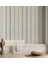 Mavi Krem Çizgili Duvar Kağıdı 53253 4