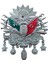 Osmanlı Devlet Arması Vidalı Kabartma Logo Büyük 12X11CM Krom 1