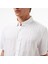 Erkek Beyaz Classic Fit Kısa Kollu Keten Gömlek W35100T.1BW 9