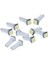 10X Araba T5 5050 Smd Gösterge Tablosu Beyaz 1 LED Ampuller Işık Lambası 74 37 286 18 27 12V (Yurt Dışından) 5