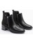 30027 Kadın Fantazi Bot Siyah Deri ve Süet Küçük Toka Detaylı 1