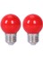 2x E27 3W 6 Smd LED Enerji Tasarrufu Küresel Ampul Lambası Ac 110-240V Kırmızı (Yurt Dışından) 1