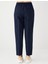 Lacivert Normal Bel Normal Paça Beli Lastikli Dokuma Pantolon 11