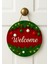 Yılbaşı Temalı Hoşgeldiniz Welcome Kapı Süsü Uv Baskı Ahşap Mdf 1