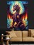 Mor Ejderha Fantastik Figür Dekoratif Kanvas - Mdf Ahşap Tablo 5