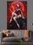 Kurt Üstünde Oturan Kırmızıpelerinli Seksi Kadın Dekoratif Kanvas - Mdf Ahşap Tablo 4