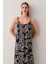Şal Baskılı Spring Plaj Elbisesi 3