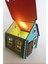 , 3mm Mdf turkuaz,kırmızı ve beyaz renk tonları kullanılmış 13 cm x14 cm x15 cm Noel Evi 3