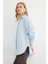 Basic Yırtmaçlı Oversize Gömlek 5